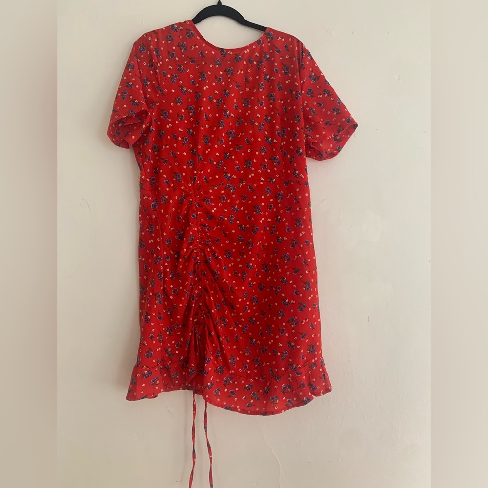 Gathered T-shirt dress
